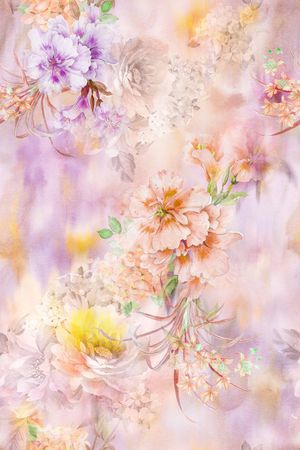 水彩印花花型图片