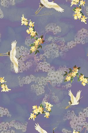 中国风印花花型图片