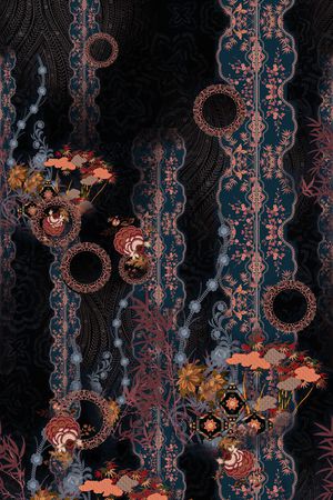 中国风印花花型图片