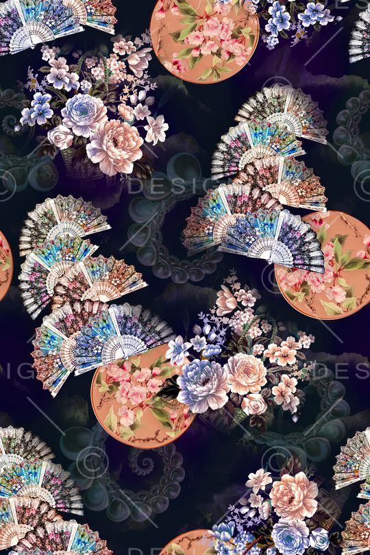 影花印花花型图片