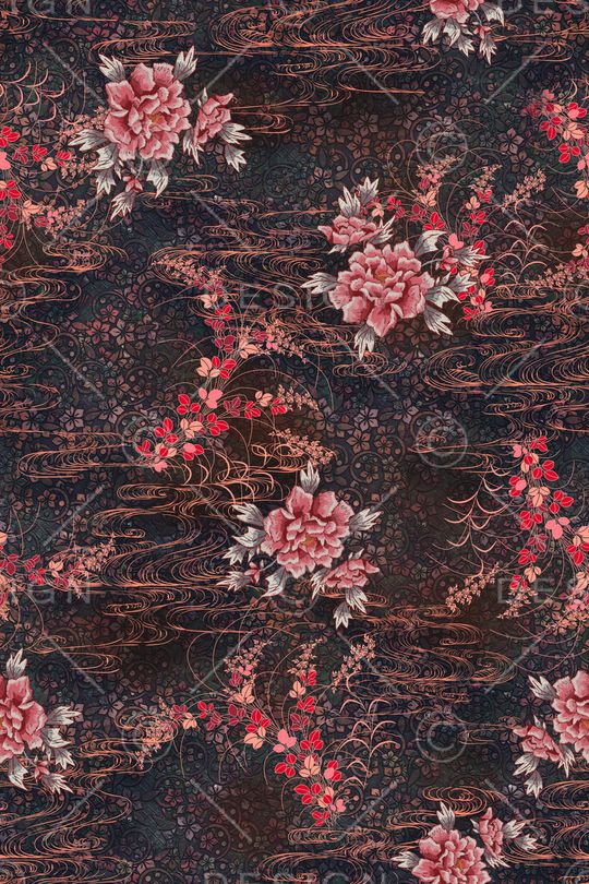 中国风印花花型图片