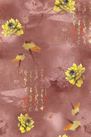 中国风印花花型图片