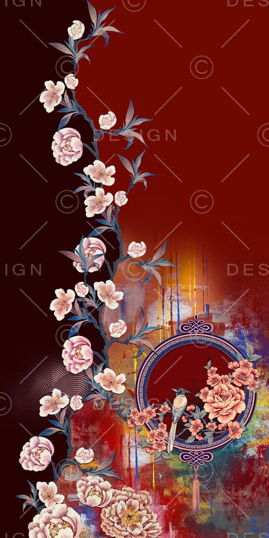 鸟印花花型图片