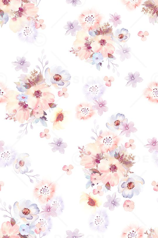 白底花印花花型图片