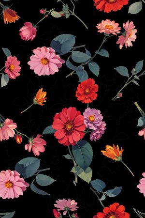 花卉印花花型图片