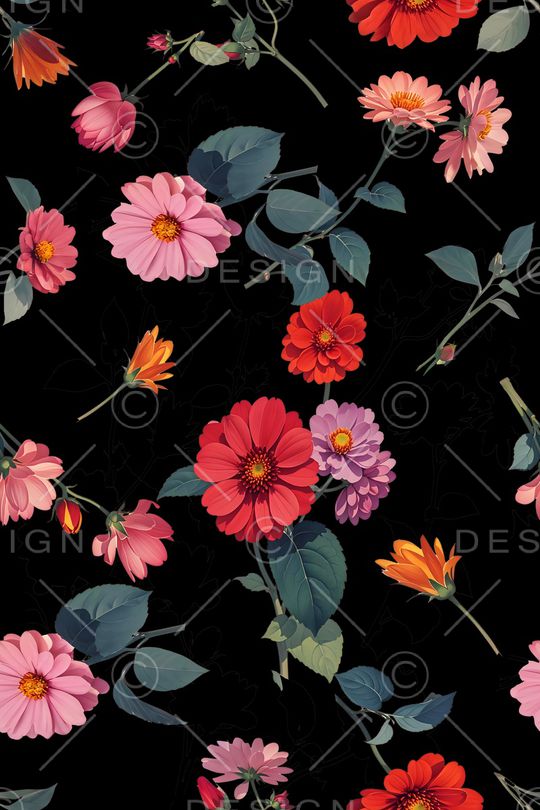 花卉印花花型图片