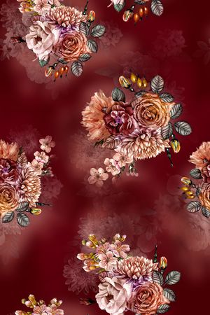 花卉印花花型图片