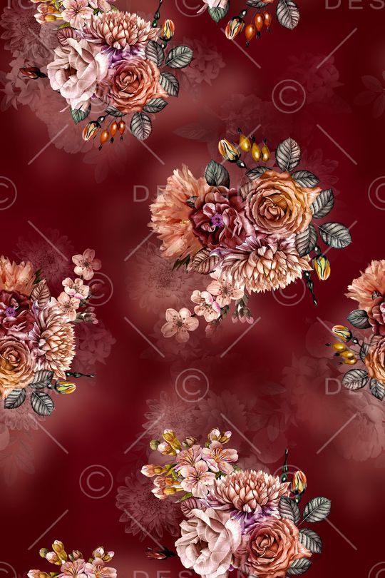 花卉印花花型图片