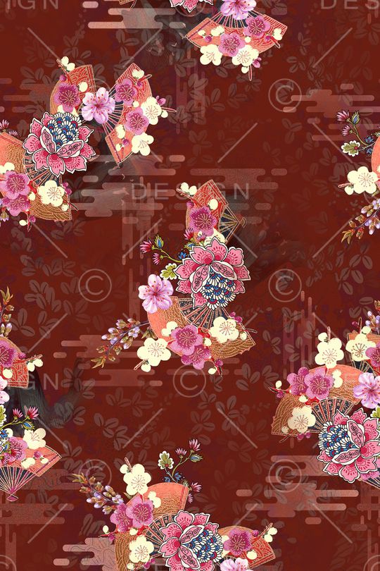 花卉印花花型图片