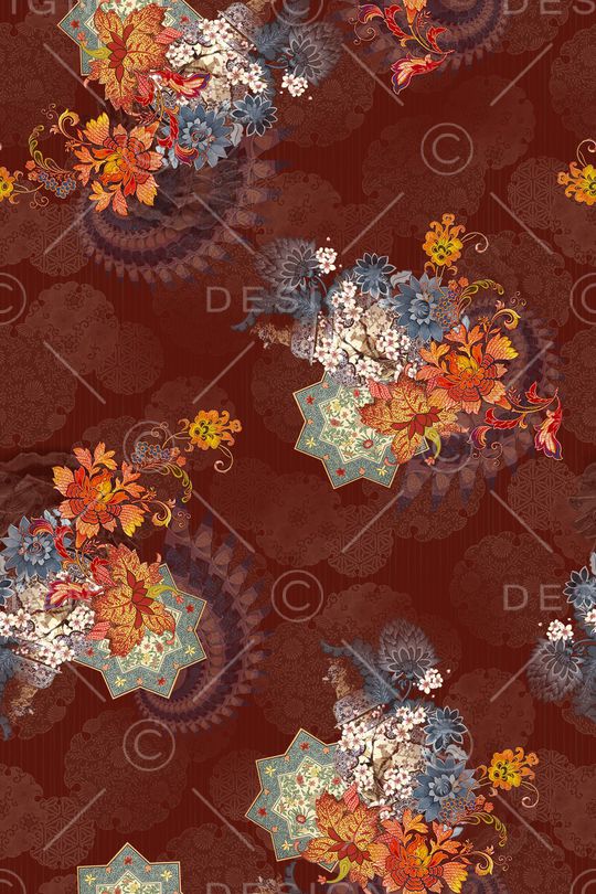 花卉印花花型图片