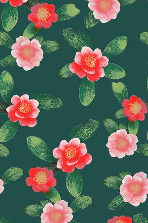 平面花卉印花花型图片