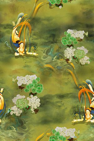 中国风印花花型图片
