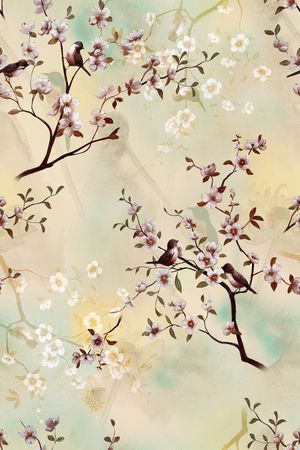 中国风印花花型图片