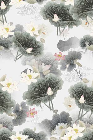 真丝印花花型图片