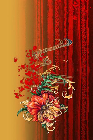 中国风印花花型图片