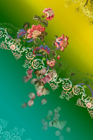 花卉印花花型图片