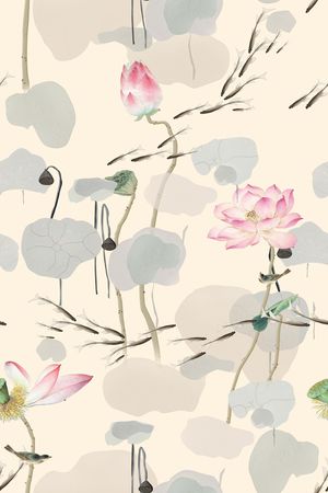 中国风花卉印花花型图片