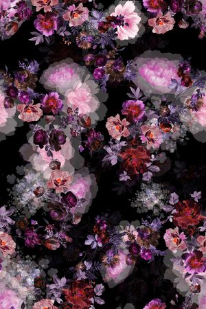 真丝印花花型图片