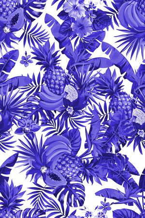 热带花型印花花型图片