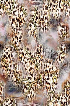豹纹印花花型图片