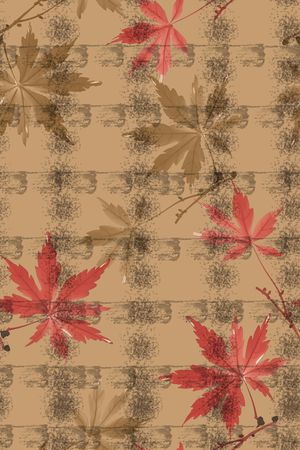 枫叶印花花型图片
