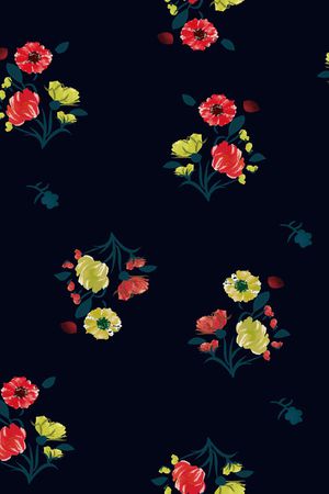 花卉印花花型图片