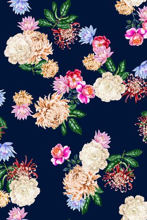 菊花印花花型图片