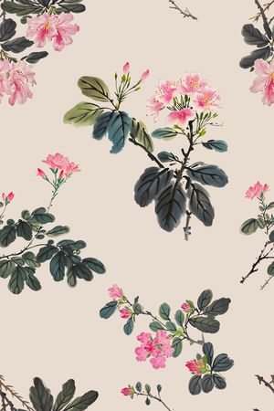 中国风印花花型图片