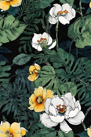 热带花型印花花型图片