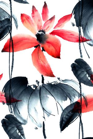 中国风印花花型图片