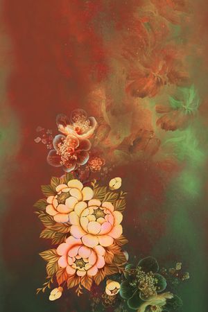 大花印花花型图片