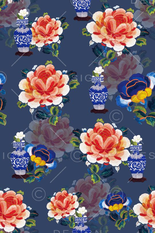 绣花花型印花花型图片