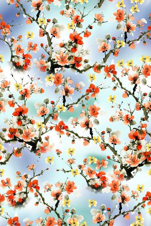 中国风印花花型图片