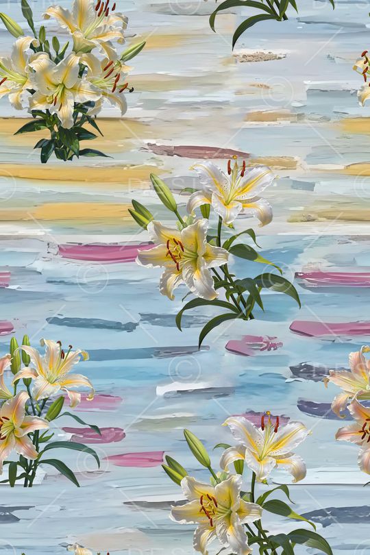 油画底纹印花花型图片