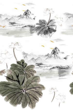 中国风印花花型图片