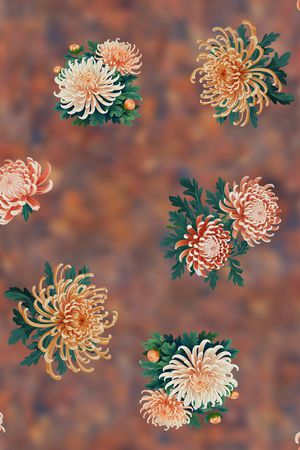 菊花印花花型图片