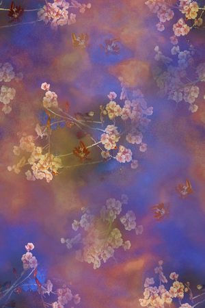旗袍印花花型图片