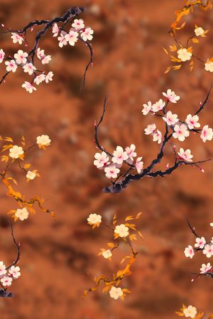梅花印花花型图片