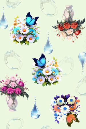 花卉印花花型图片