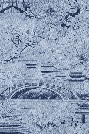 牛仔纹理印花花型图片