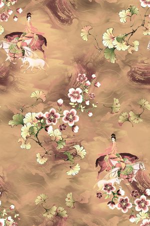 梅花印花花型图片