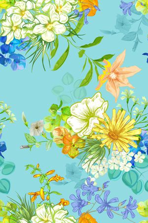 影花印花花型图片