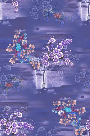 梅花印花花型图片