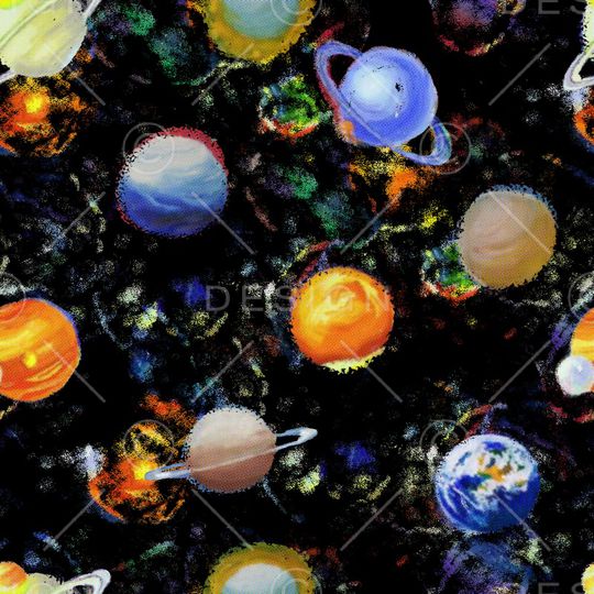 宇宙印花花型图片