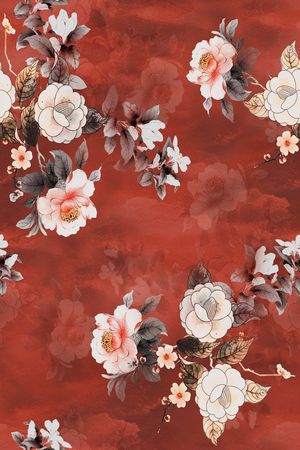 茶花印花花型图片