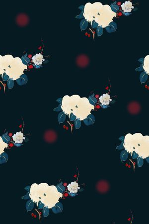 花卉印花花型图片
