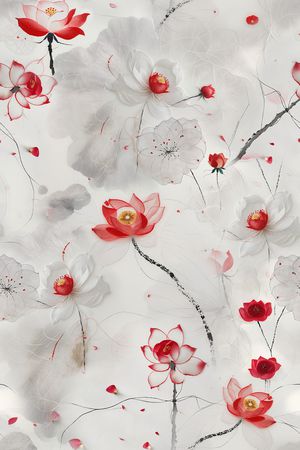 花卉印花花型图片