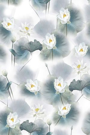水彩印花花型图片