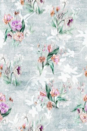 真丝印花花型图片