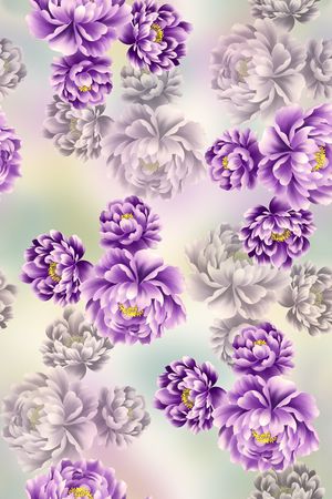 满版散花印花花型图片